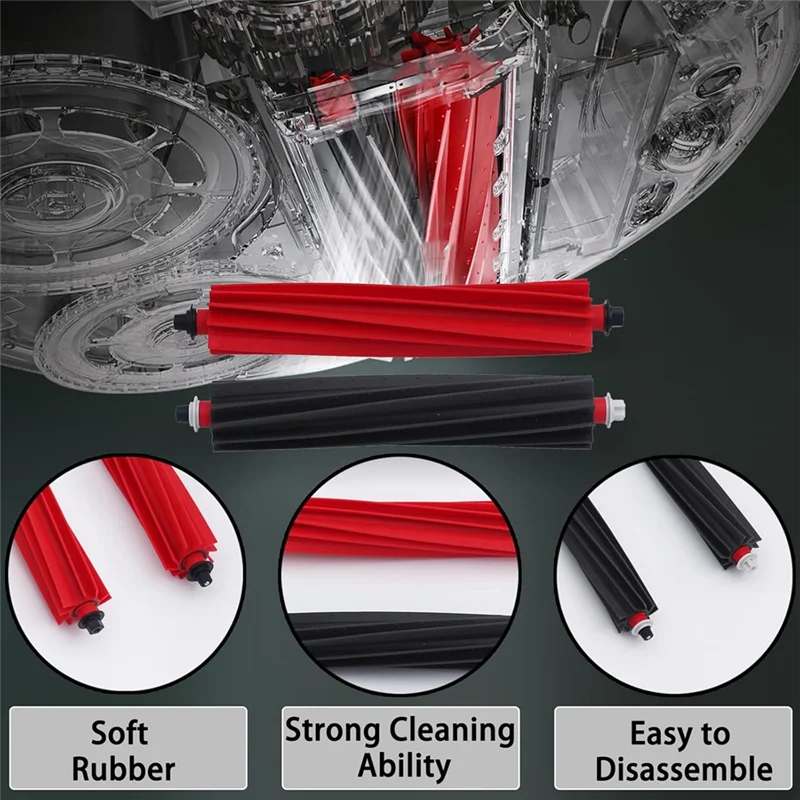 ABKR-Kit Aksesori Forroborock Qrevo Master/Qrevo Slim Robot Penyedot Debu Sikat Sisi Utama Filter HEPA Bantalan Pel Kantong Debu