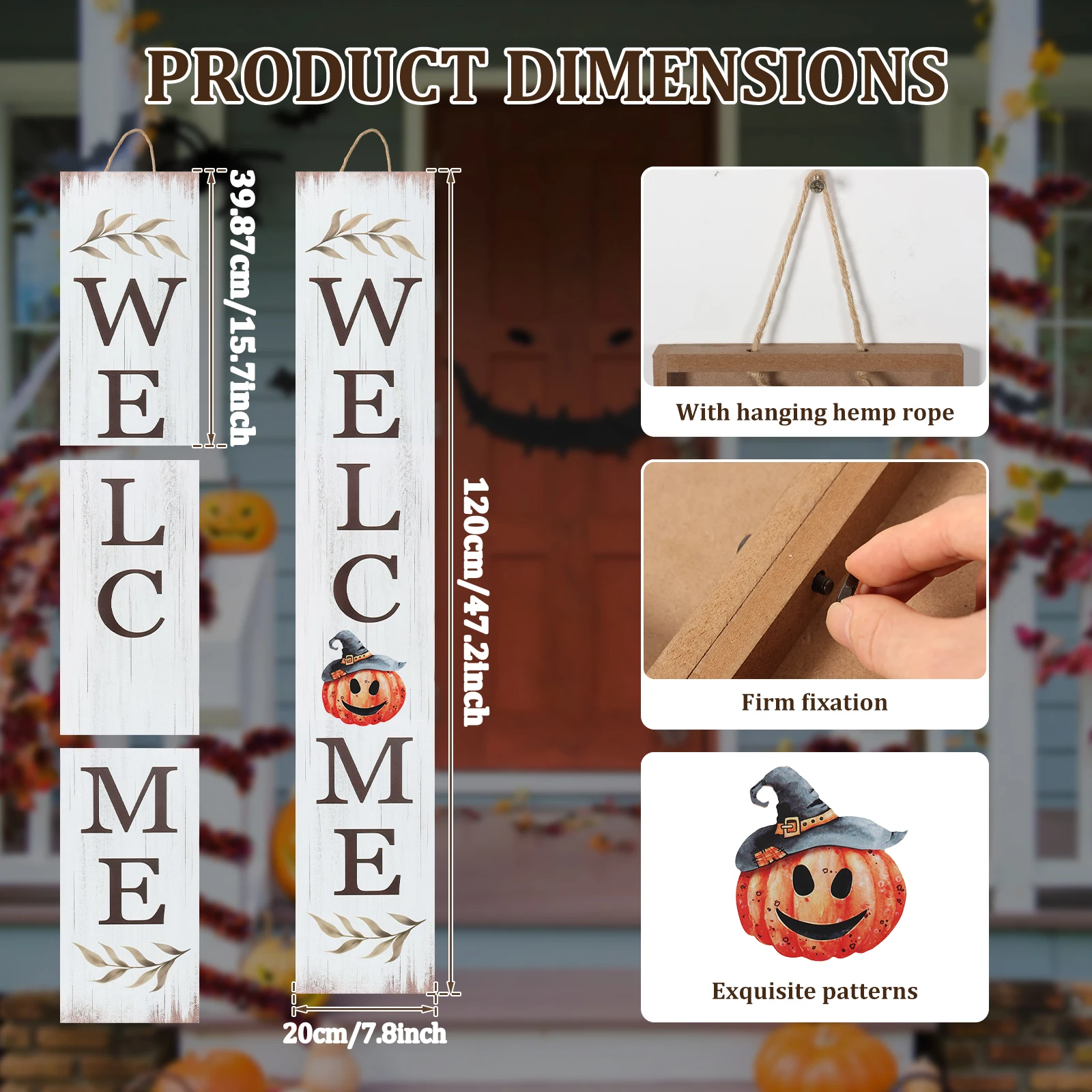 Wooden Welcome Sign with Interchangeable Seasonal Icons for Front Door Welcome Sign Welcome Sign for Front Door Interchangeable
