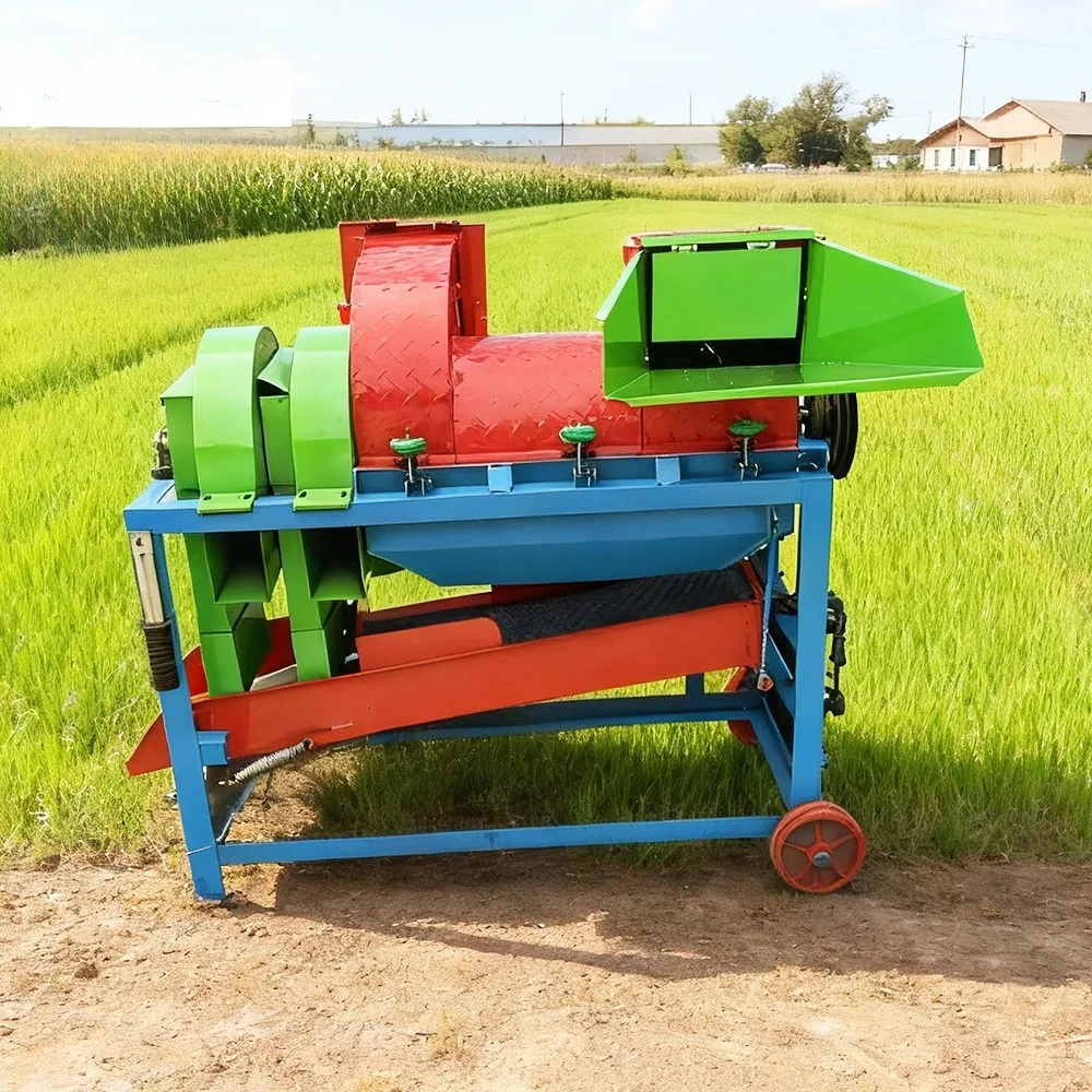 New Compact Electric Multifunction Threshing Machine for Corn Beans Millet Sorghum and Small Farm Grain Rooms Stable Daily Use