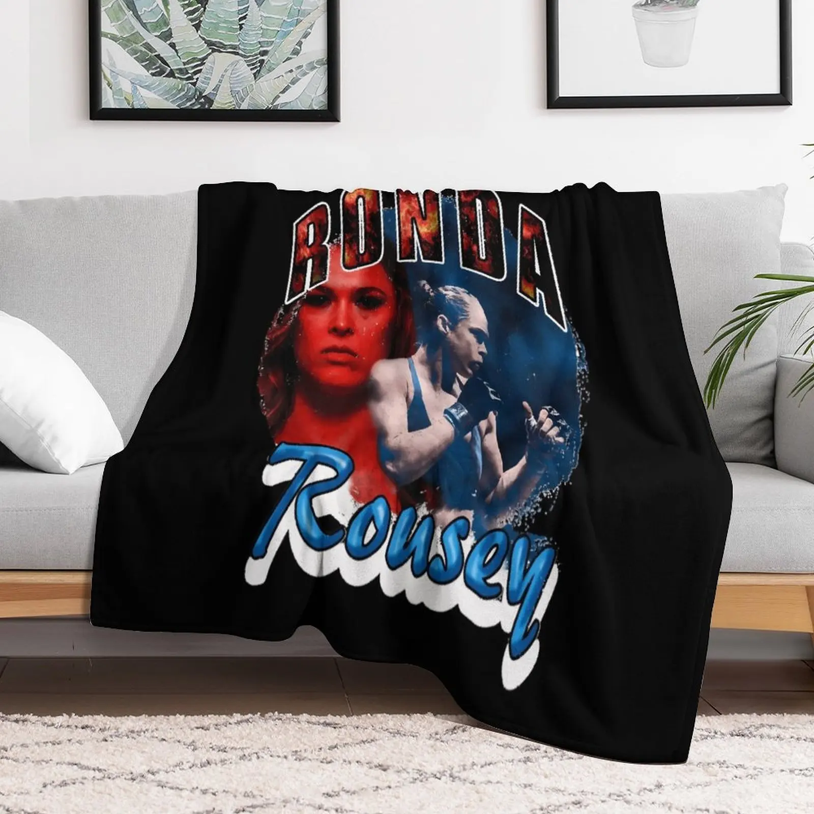 Ronda Rousey Vintage Rap Style (Rowdy Rousey) Throw Blanket Thermal Blankets For Baby Decorative Beds Moving Blankets