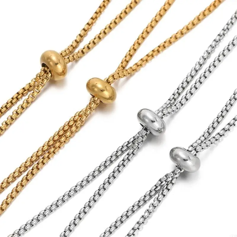 

C71D Pack of 3 Flexible Chain Extender Chain Stretchable Chain Jewelry Making Part for Bracelets and Necklace Lengthening