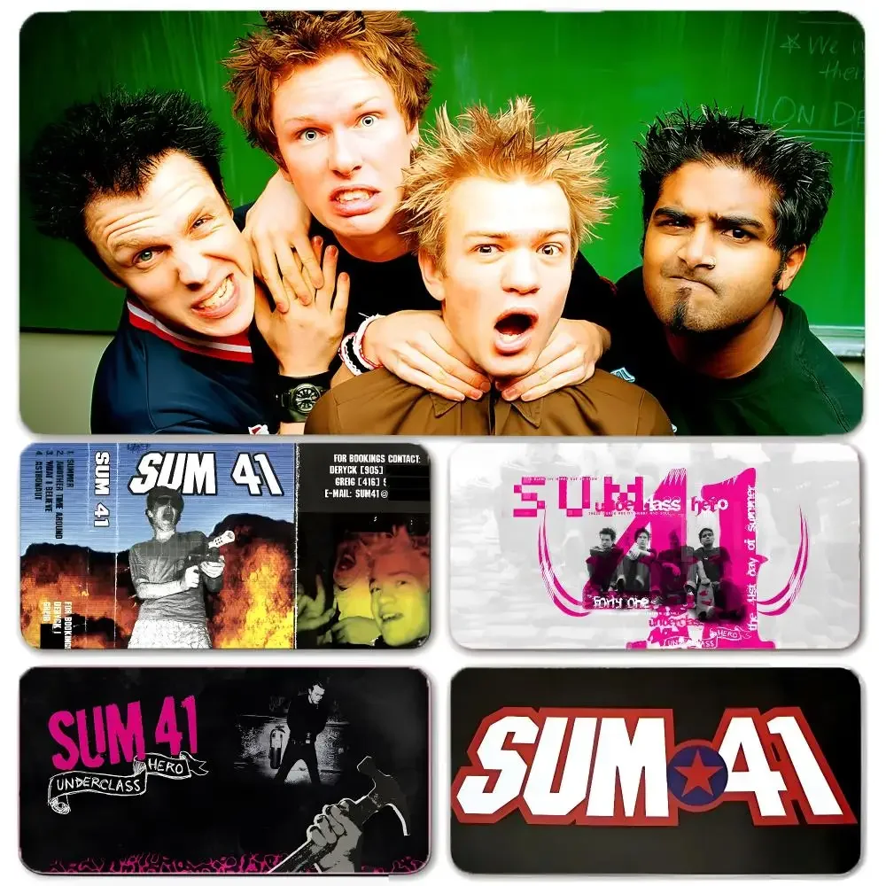 Music Band Sum 41 Mouse Pad Large Gaming Mousepad with Thick Stitched Edge Non-Slip Desk Mat