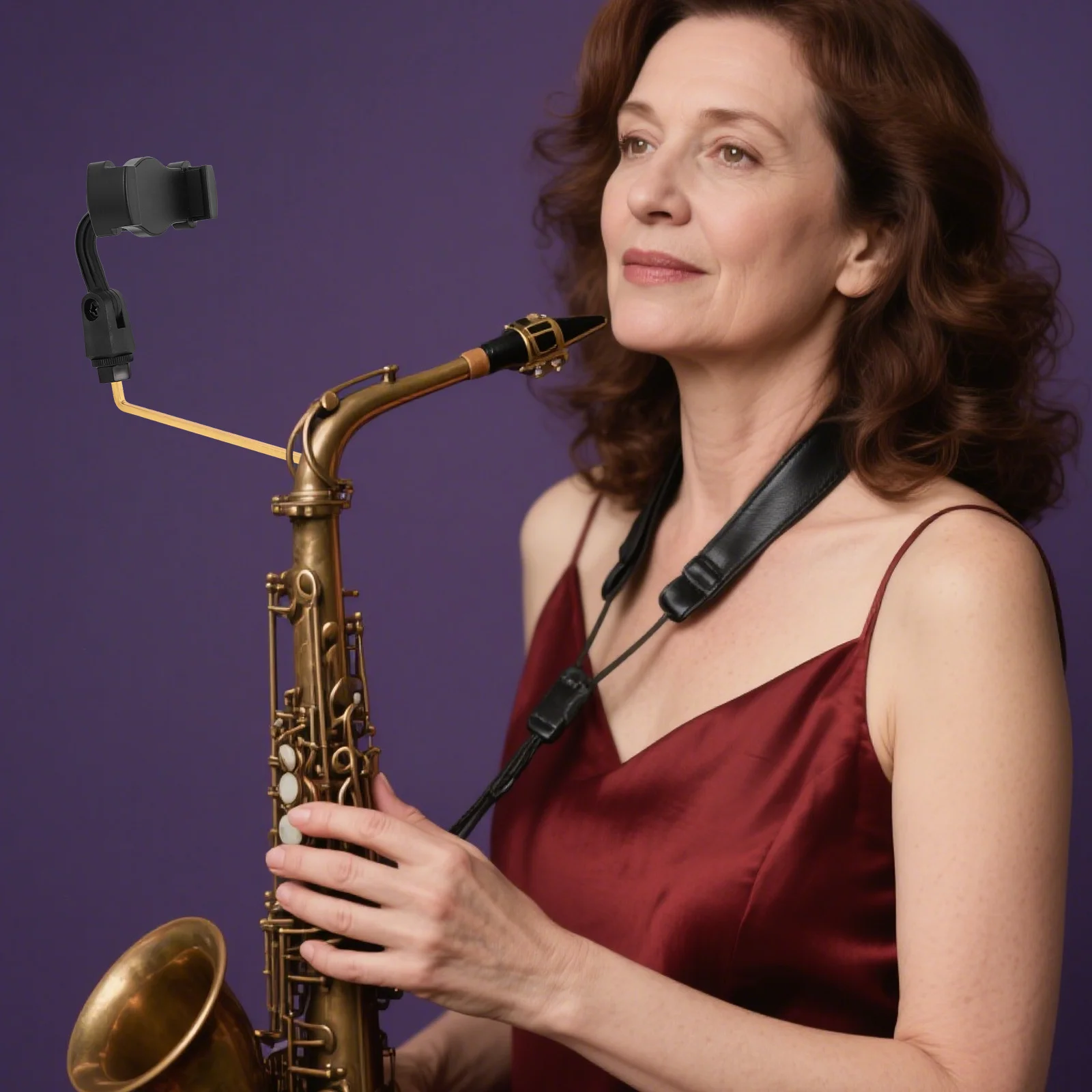 

Saxophone Lyre Phone Holder Alto Saxophone Accessories Secure Stable Music Clip Mount Sheet Music Stand Support