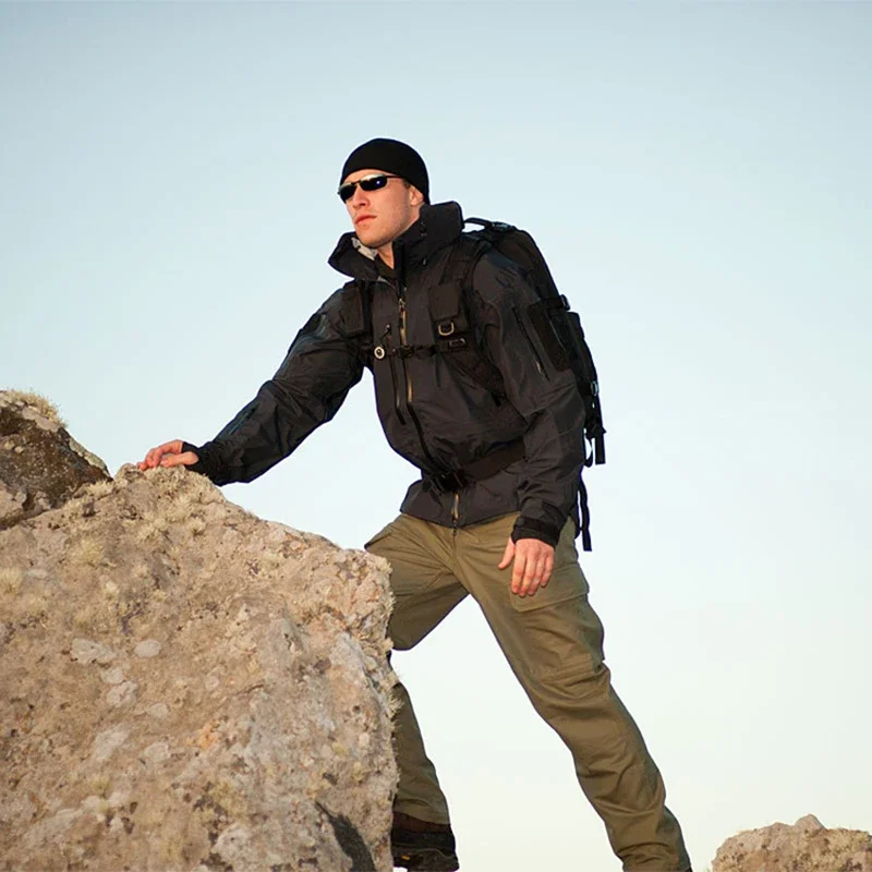 الرجال قبعة مشاة البحرية قبعة ركوب الدراجات المشي لمسافات طويلة الشتاء بلون لينة قبعة تدفئة القطبية الصوف سميكة الجيش العسكري يندبروف في الهواء الطلق #5