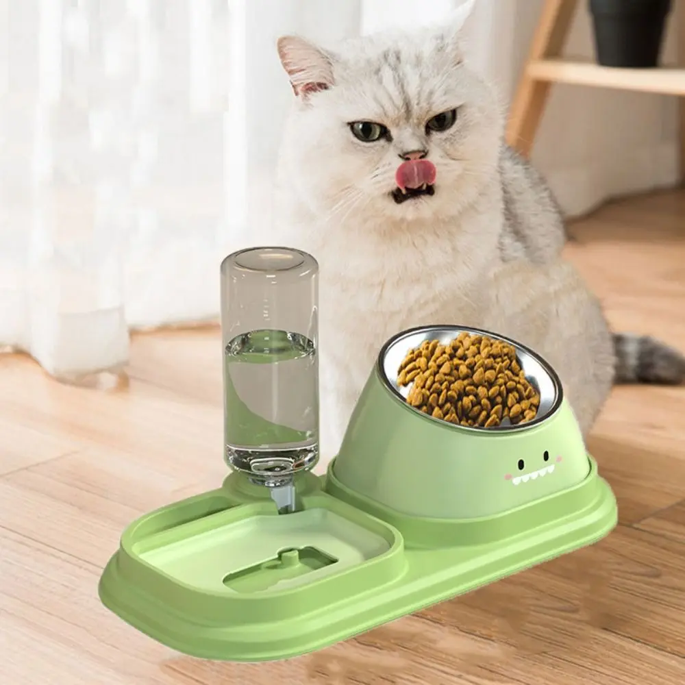 

Anti Choking 3-in-1 Cat Bowl Neck Protection Detachable Pet Food Water Dispenser Large Capacity Non Slip Dog Cat Drinker Feeder