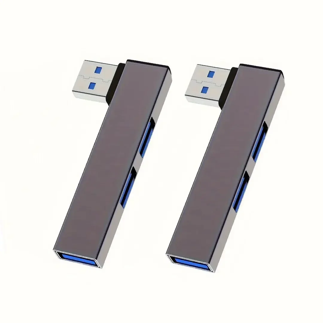Hub USB 3.0 de 3 puertos, concentrador USB de datos ultradelgado con cable extendido de 2 pies, para MacBook, Mac Pro, Mac mini, iMac, Surface Pro