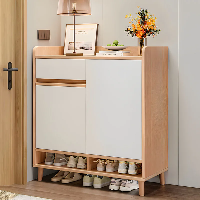 

Wooden Organizer Shoe Cabinet Storage Mobile Living Room Luxury Modern Designer Shoe Shelf Slippers Muebles Entrance Furniture
