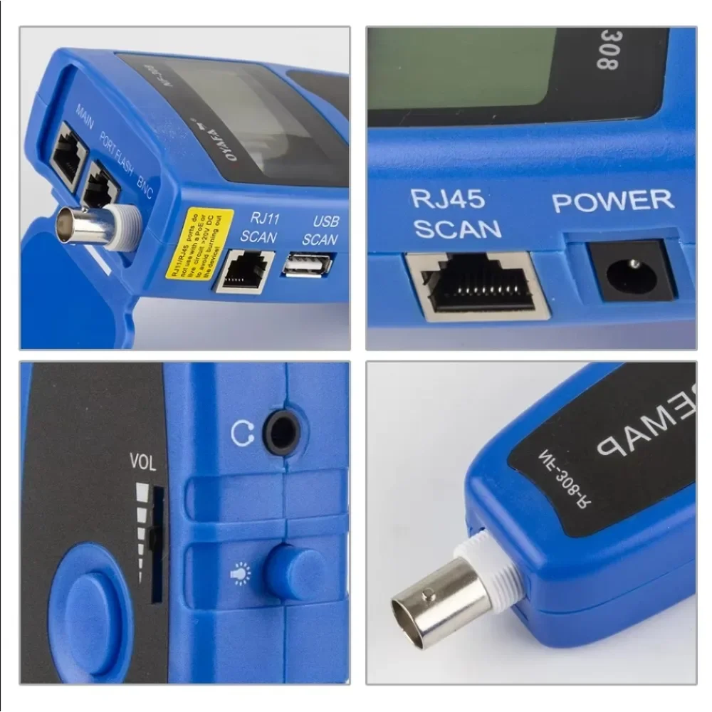 NOYAFA NF-308 Netwerkkabeltester LAN Meet lengte Kabels Continuïteitstest Draadtracker BNC RJ45 RJ11 Ethernet-kabeltracker