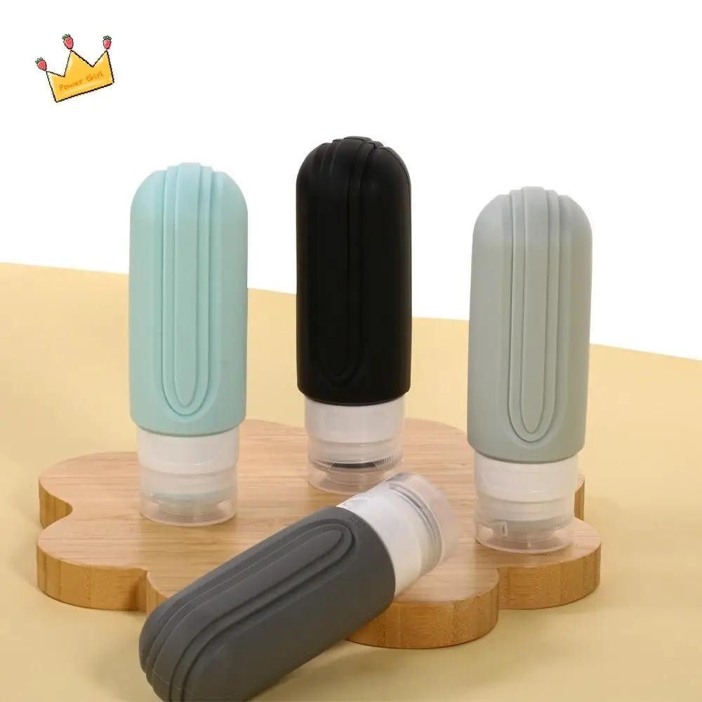 4 قطعة/المجموعة 90 مللي سيليكون السفر موزع مجموعة فارغة مانعة للتسرب ضغط زجاجة سوائل عدة إعادة الملء قابلة لإعادة الاستخدام