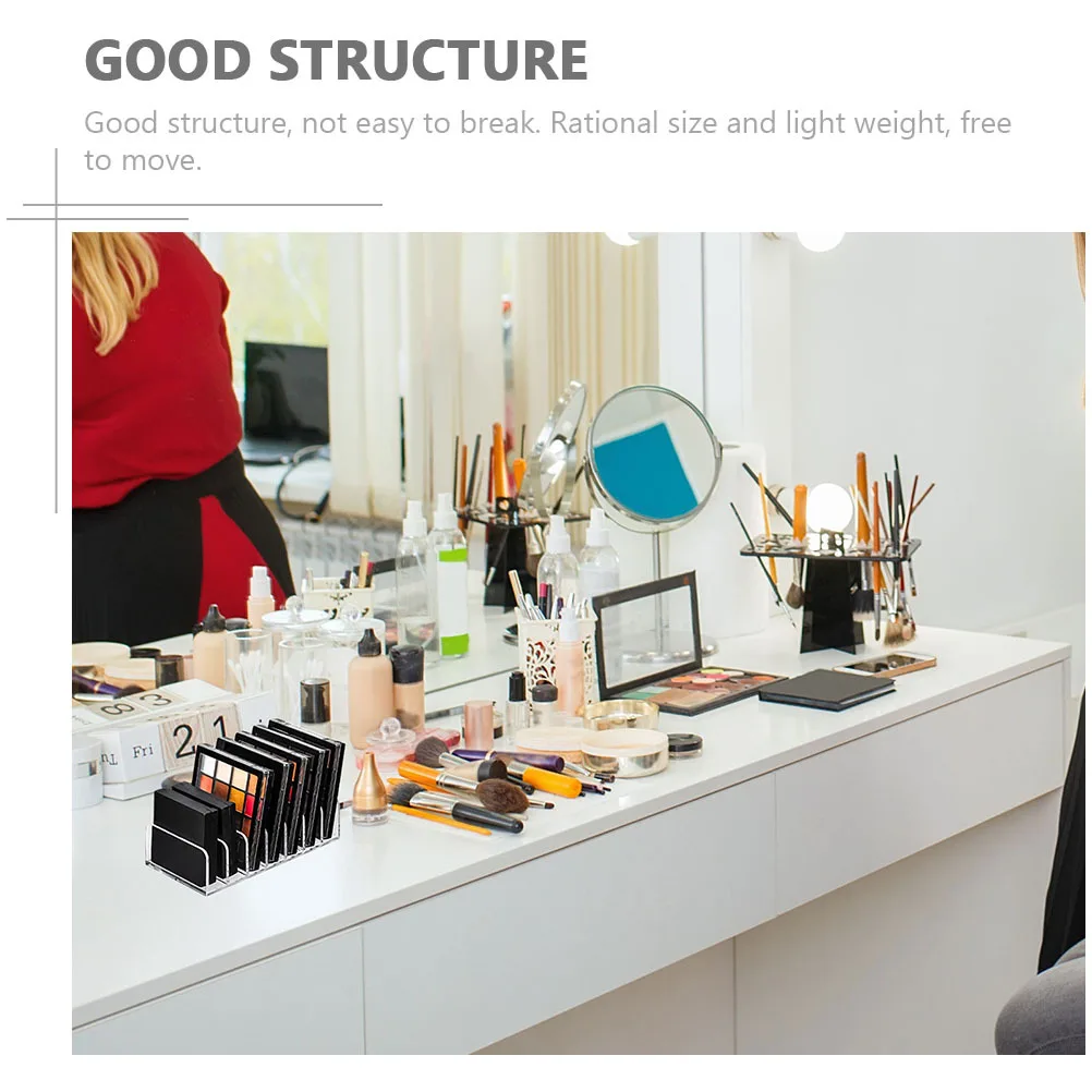 

2pcs Organizing Rack Multi-Grid Makeup Storage Box Scratch Resistant Cosmetics Organizer For Home Dressing Table