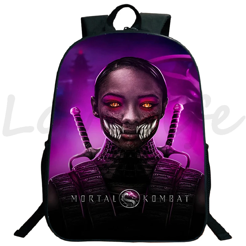 Mochila escolar Mortal Kombat de 16 pulgadas, Mochila escolar con cremallera para adolescentes, Mochila escolar para niños y niñas, mochilas de Anime con estampado 3D