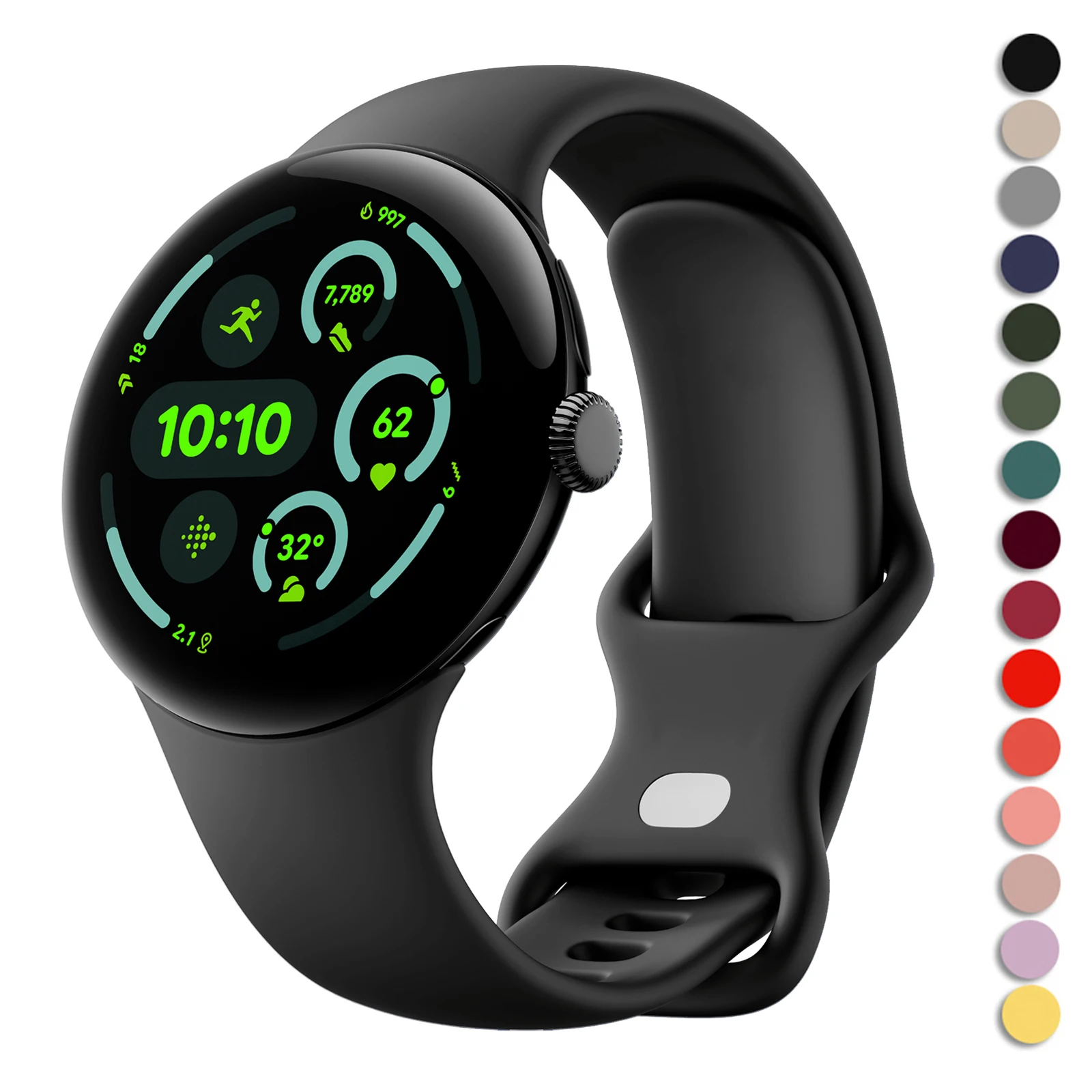 Pulseira esportiva de silicone para google pixel watch 3 band 45mm acessórios smartwatch pulseira de pulso correa cinto pixel watch 3 45 mm