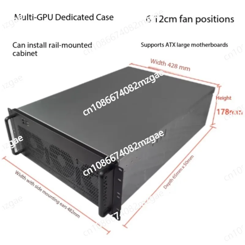 4U multi-graphics card chassis 6/8 graphics card IDC computer room rack server GPU industrial computer powerful fan