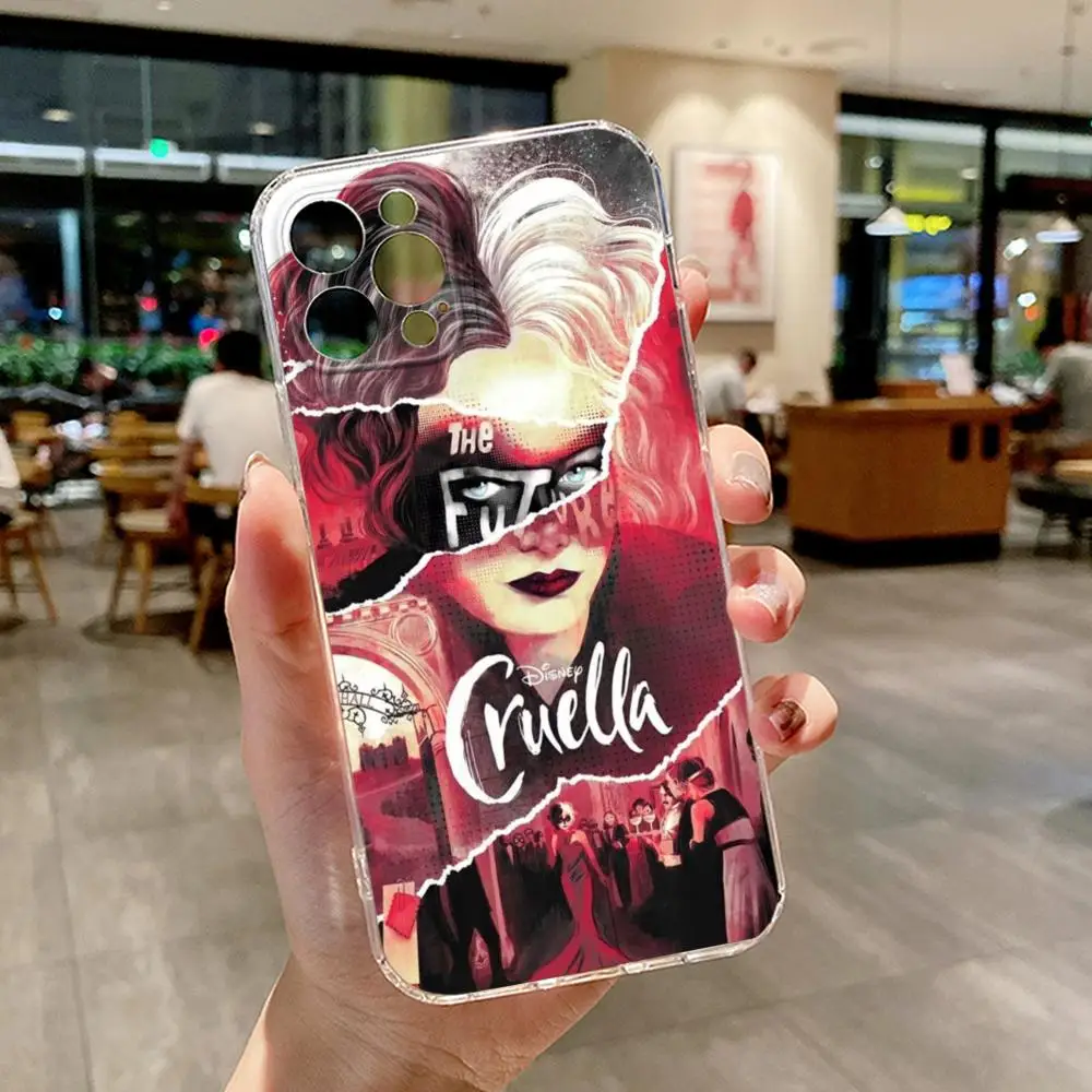 Disney's Cruella Phone Case FOR IPhone 15 14 13 12 11 Pro 14 15 Plus 13 Pro MAX XR XS Woman Transparent Covers