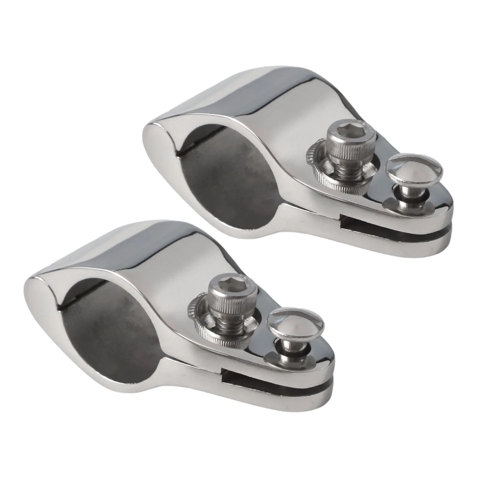 

2Pcs 22/25mm Stainless Steel Marine Boat Bimini Top Jaw Slide Clamp Steel Boat Hardware Fitting For Boats For Inflatable Commerc