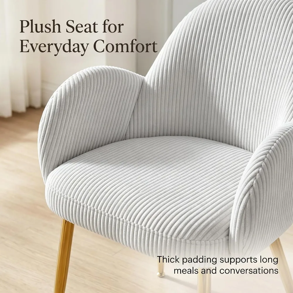 Modern Corduroy Dining Chairs 2