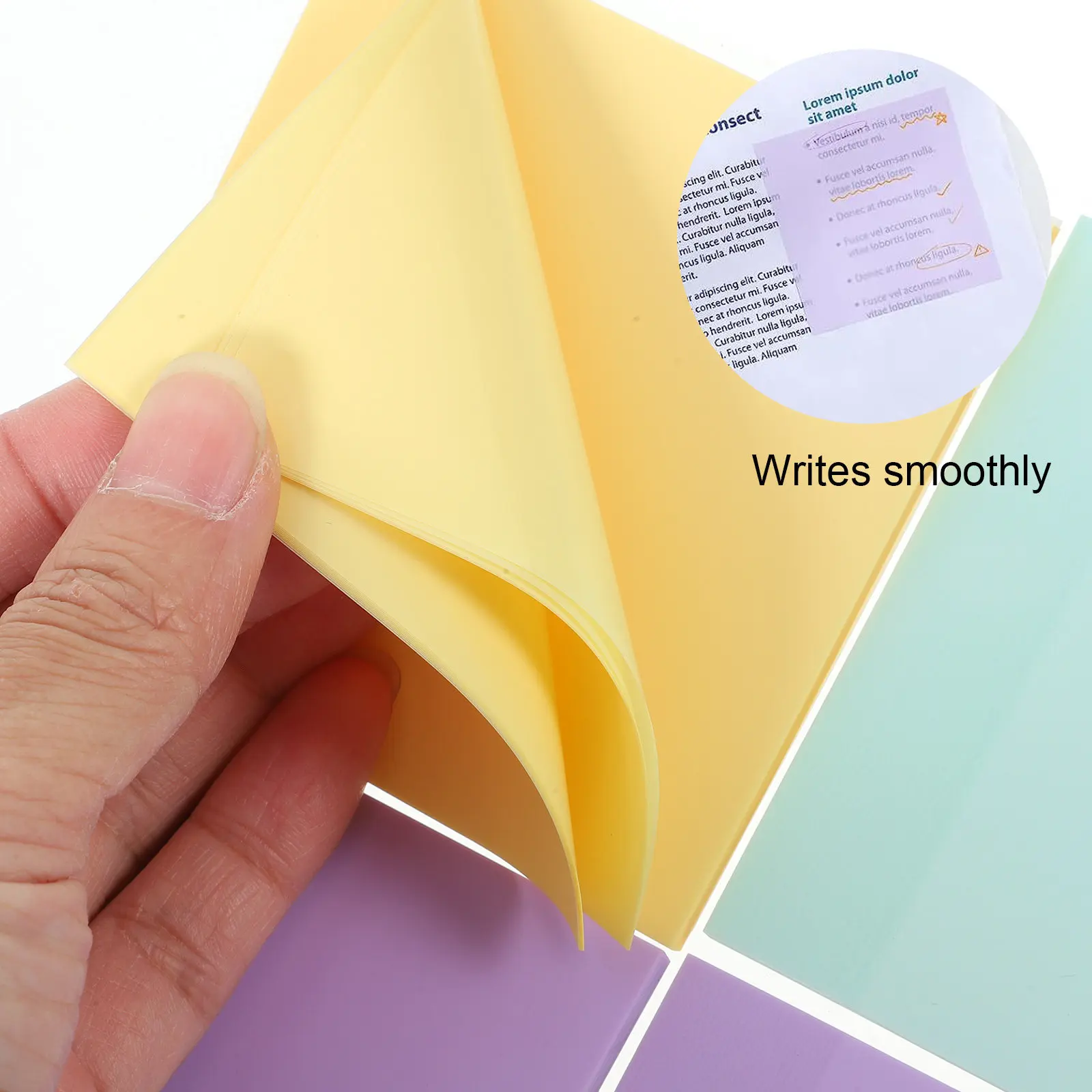 

500Pcs Cute Note Stickers Self-Stick Memo Pads Smooth Ink Writing Portable Compact Daily Use Office Home School Adorable Design