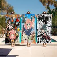 Popular Anime S-Spy X F-Family Bath Towel Microfiber Soft Water Absorbing Breathable Girl Kids Decorative Cartoon Beach Towel