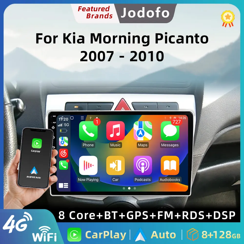 

Jodofo Android 13 For Kia Morning Picanto 2007 - 2010 Car Radio Multimedia Video Player Navigation GPS RDS no dvd 2 din