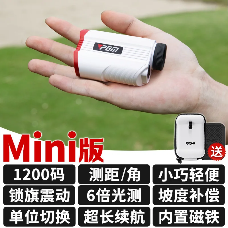 PGM Mini Golf Rangefinder Pocket Edition with Slope Compensation, Flag-Lock Vibration, High-Accuracy Mini Distance Measurer