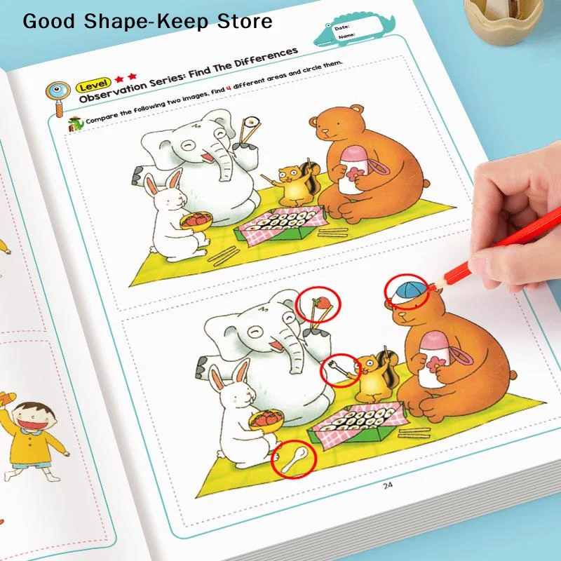 

Set of Visual Discovery Find the Difference Game with Pictures & Illustrations Book
