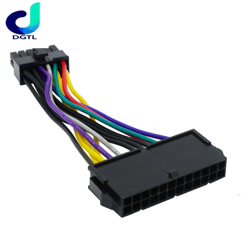 14cm 24Pin To 12Pin Power Cable ATX 24-Pin Female To 12-Pin Male PSU Converter Adapter For Acer Q87H3 18AWG Computer Accessories