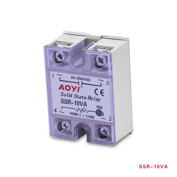 10 قطعة AOYI الصين مصنع SSR سلسلة تتابع الحالة الصلبة SSR-10VA مع شاشة LED