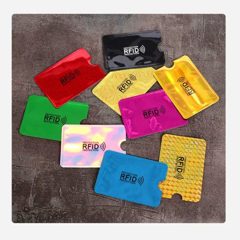 5pcs Aluminium Anti Rfid Card Holder NFC Blocking Reader Lock Id Bank Card Holder Case Protection Metal Thin Credit Card Case