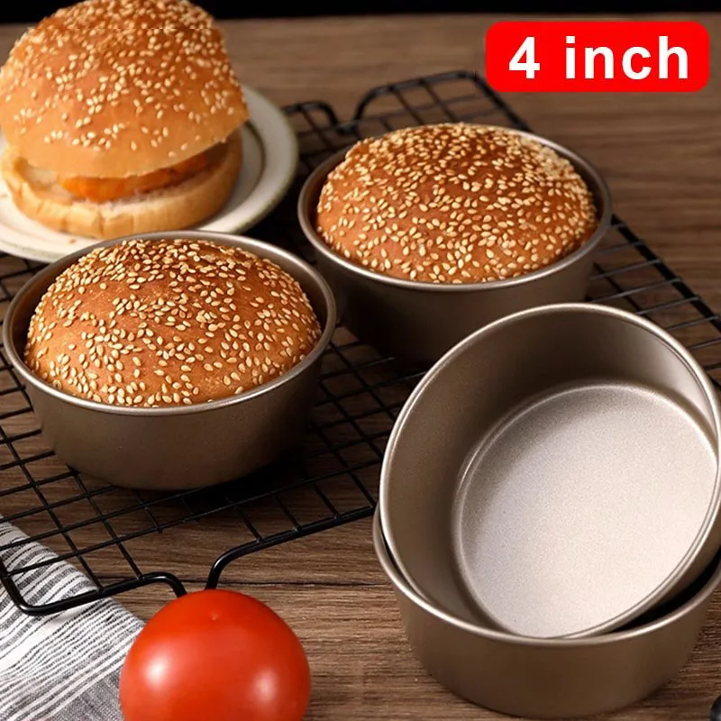 

Flexible Bread & Loaf Pans for Perfectly Shaped 4-inch Burgers, Mini Hot Dog Buns, Cakes, Cheeses