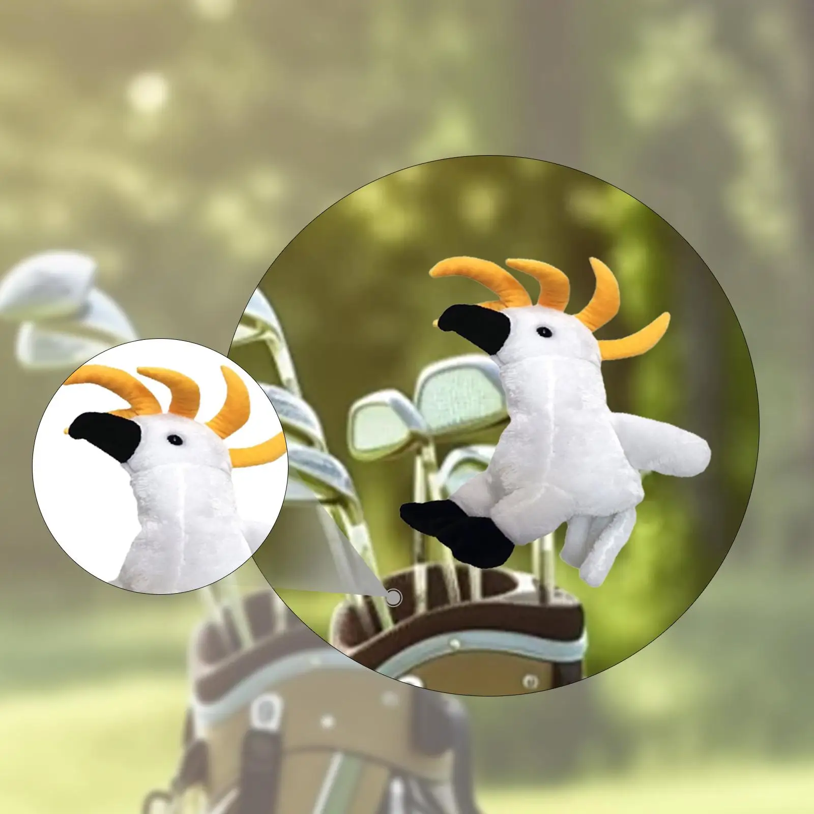 

Parrot Plush Golf Club Headcover,Protection Sleeve,Adorable,Universal,Cute Soft Scratch Resistant Golf Head Cover Golfer Gift