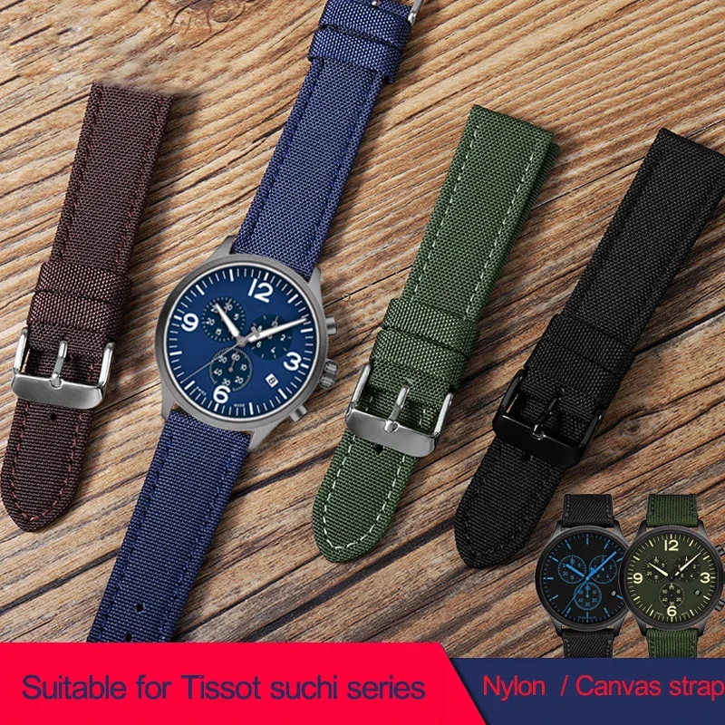 

Ремешок нейлоновый для часов Tissot t116, спортивный брезентовый мужской браслет для часов suchi t116, 18/19/20/21/22/23/24 мм, 1853