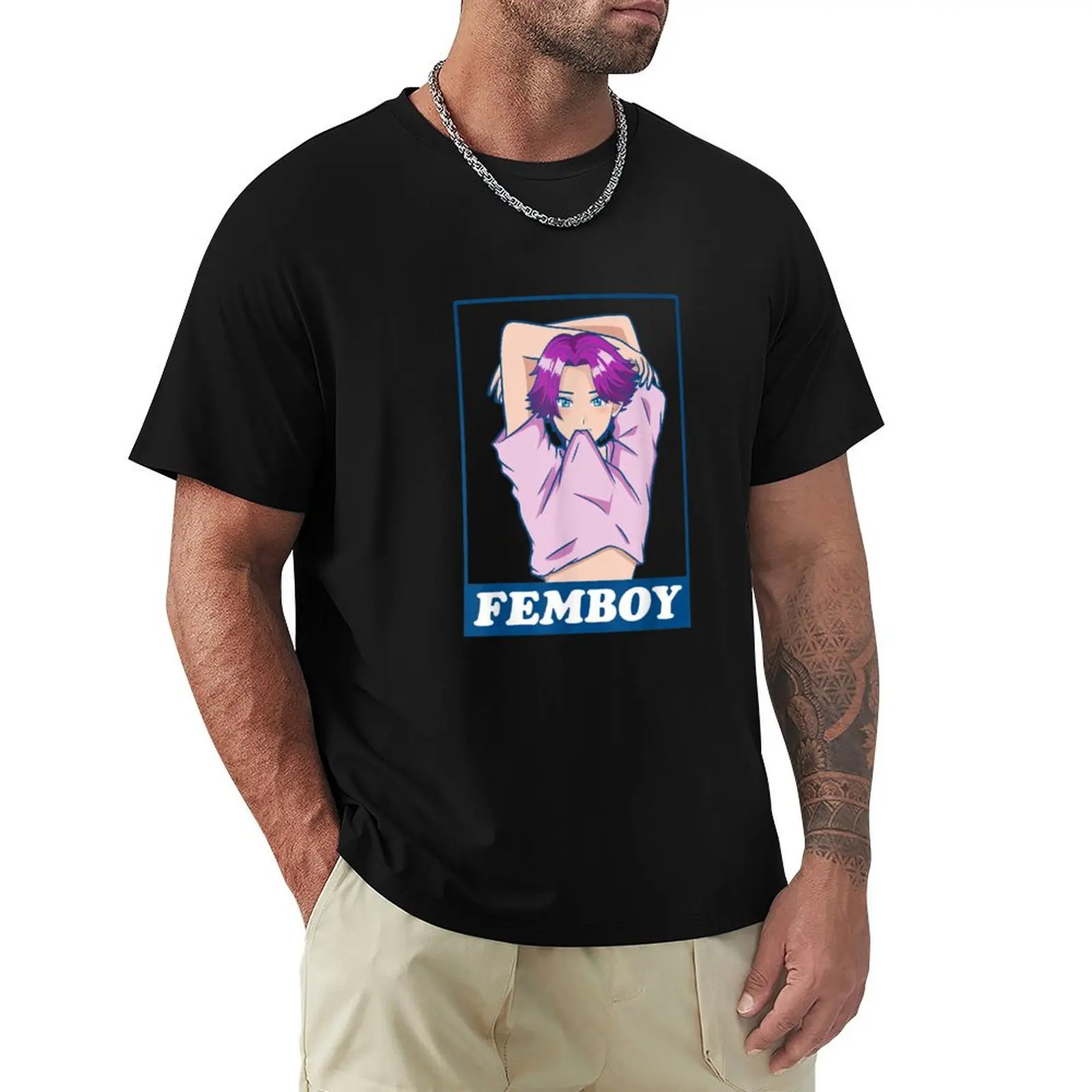 

Femboy Anime Boy Gay Aesthetic Crossdressing Yaoi Pastel T-Shirt Casual Loose Fit Summer Tee Shirt