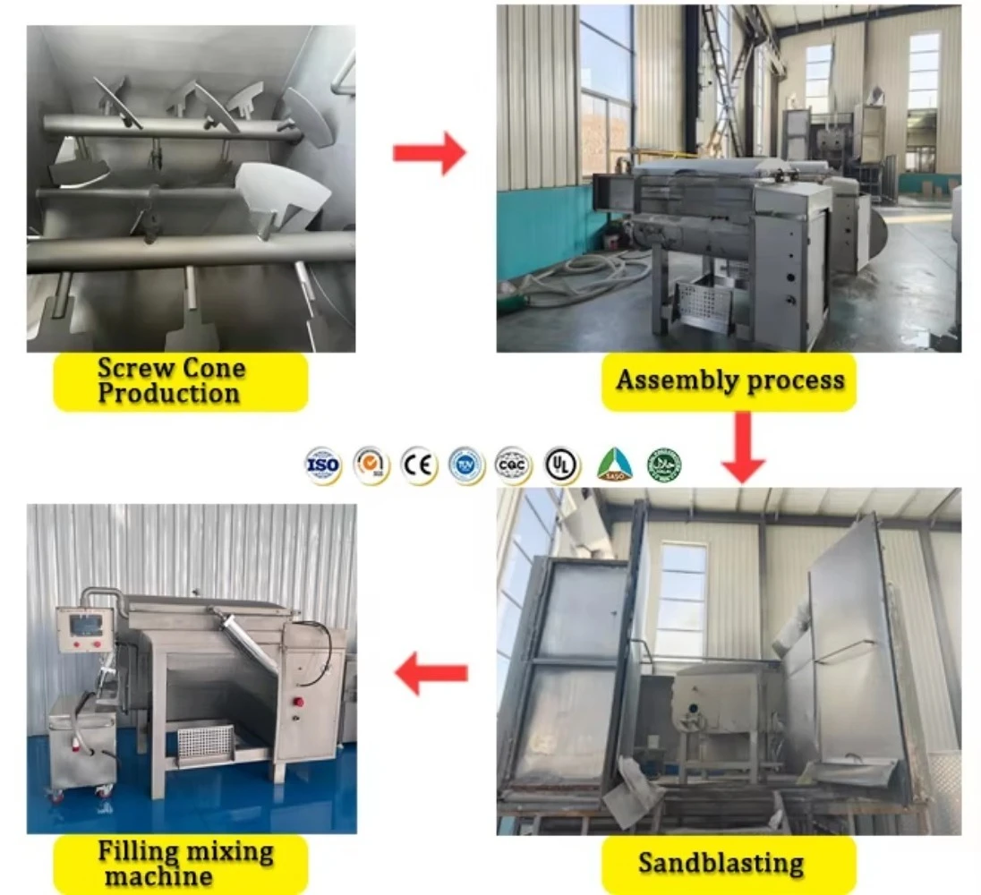 New Commercial Meat Mixing Machine 300L/500L Automatic Filling Stainless Steel Sausage Dumpling Pet Food Buns Baiyu