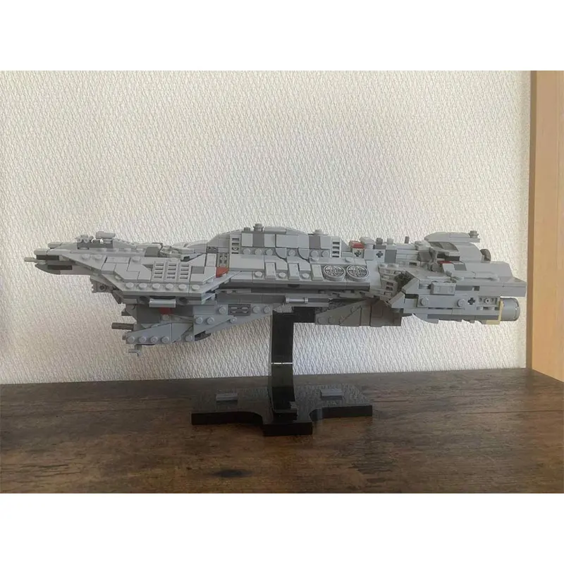 

Строительный блок MOC, серия «Космические войны», серый космический корабль, креативная модель кирпича, образовательная игрушка, подарки на день рождения для взрослых, MOC-226010, 707 шт.