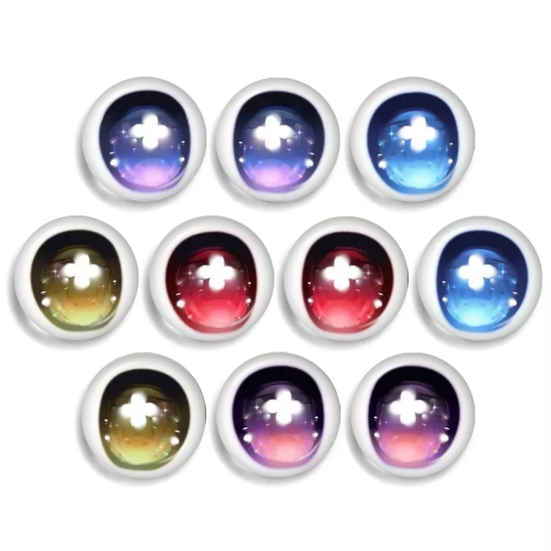 10 Pairs/bag Glass Eye Chips Various Colorful Styles Blythe Doll 12mm-30mm Doll Eyes Chips DIY Jewelry Making Suppliers 01