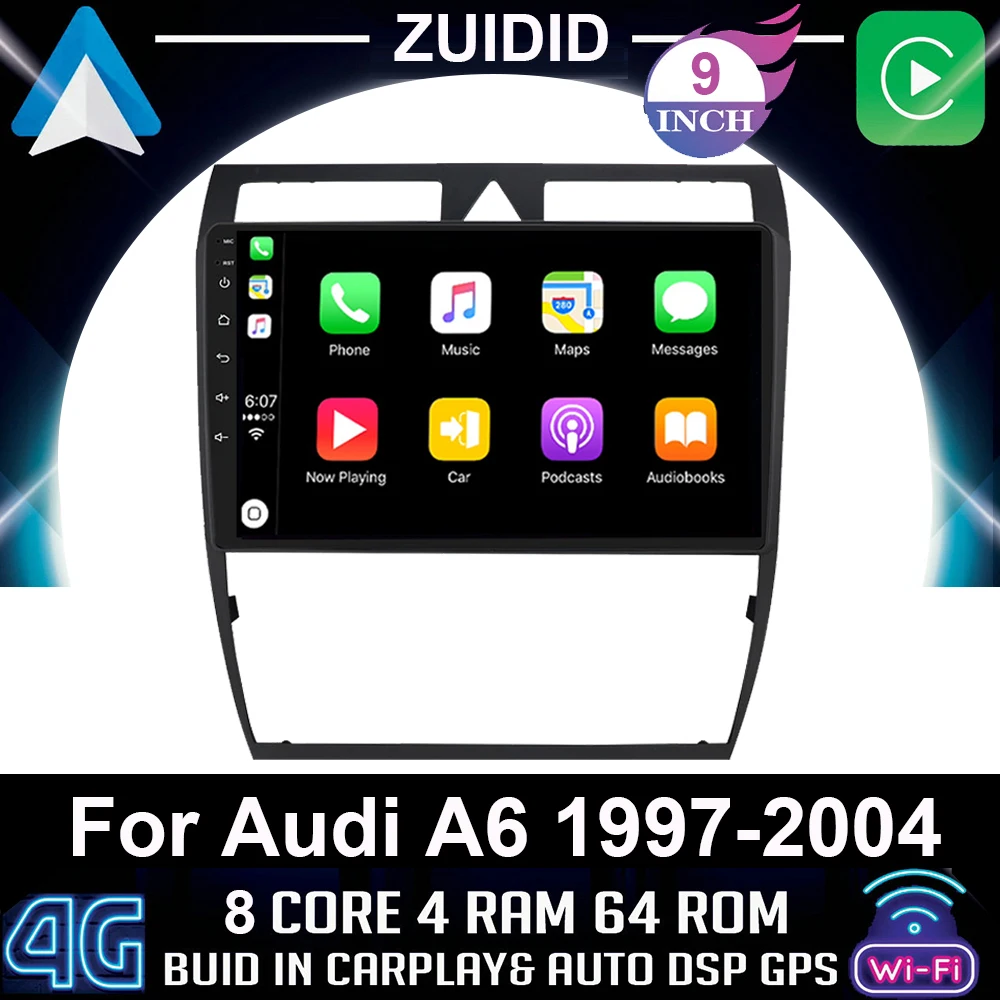 

Автомагнитола 2DIN на Android 10 для Audi A6 C5 1997-2004 S6 2 1999-2004 с GPS-навигацией, без dvd