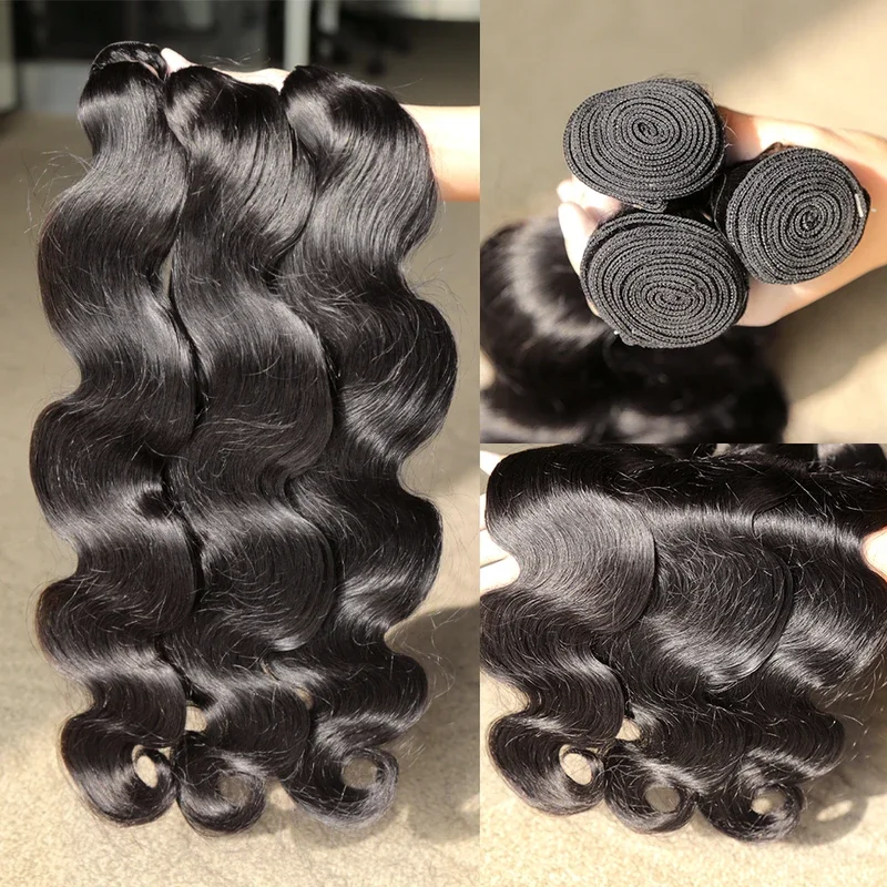 30 40-calowy brazylijski remy Body Wave Weave Podwójnie ciągniony 3 4 zestawy Surowe fale wodne 100% ludzkie włosy Przedłużanie wątku