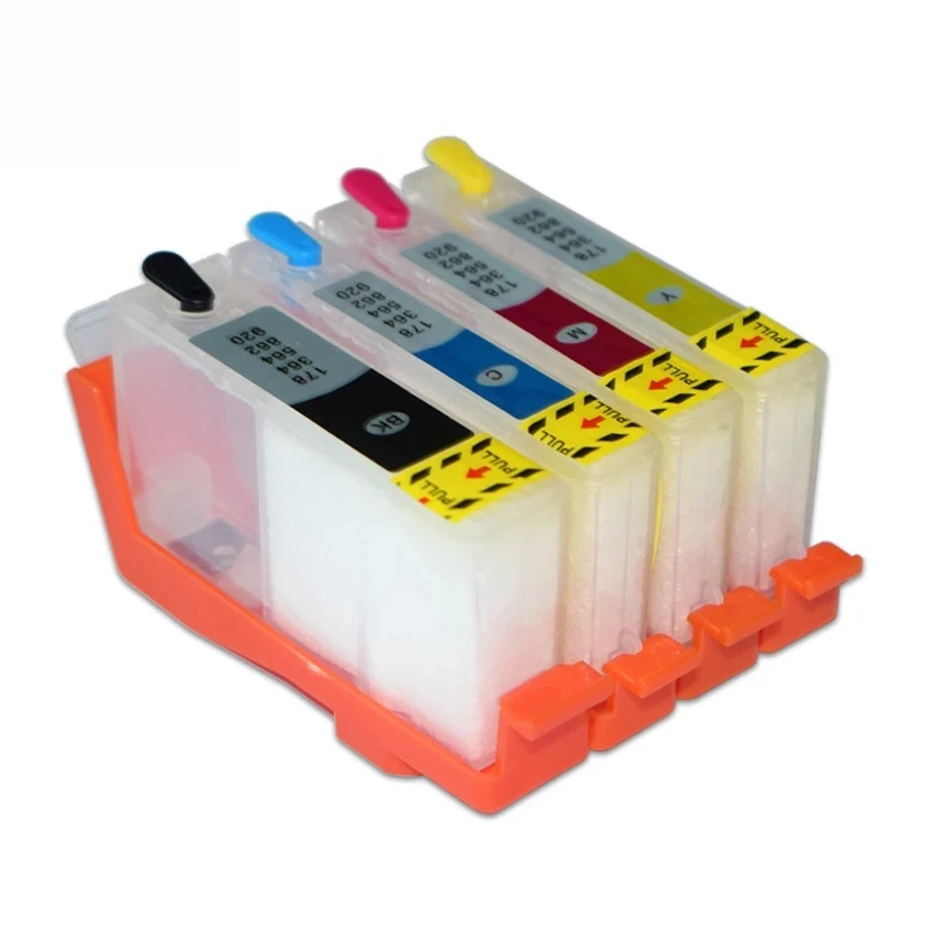 Europe 364 364xl For HP364 Auto Reset Chip Refillable Ink Cartridges For HP 3520 3522 3524 4620 4622 5510 5511 5512 5514 5515