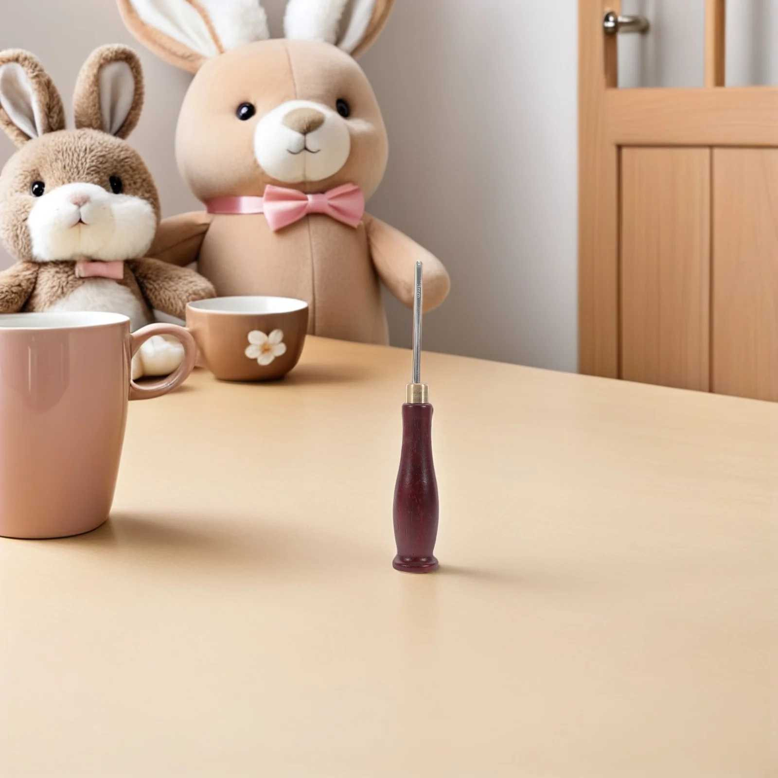 

Wooden Handle Craft Awl for DIY Sewing Projects - Ergonomic Filling Tool for Cotton Stuffing in Knitted Animals Quilts Pillows