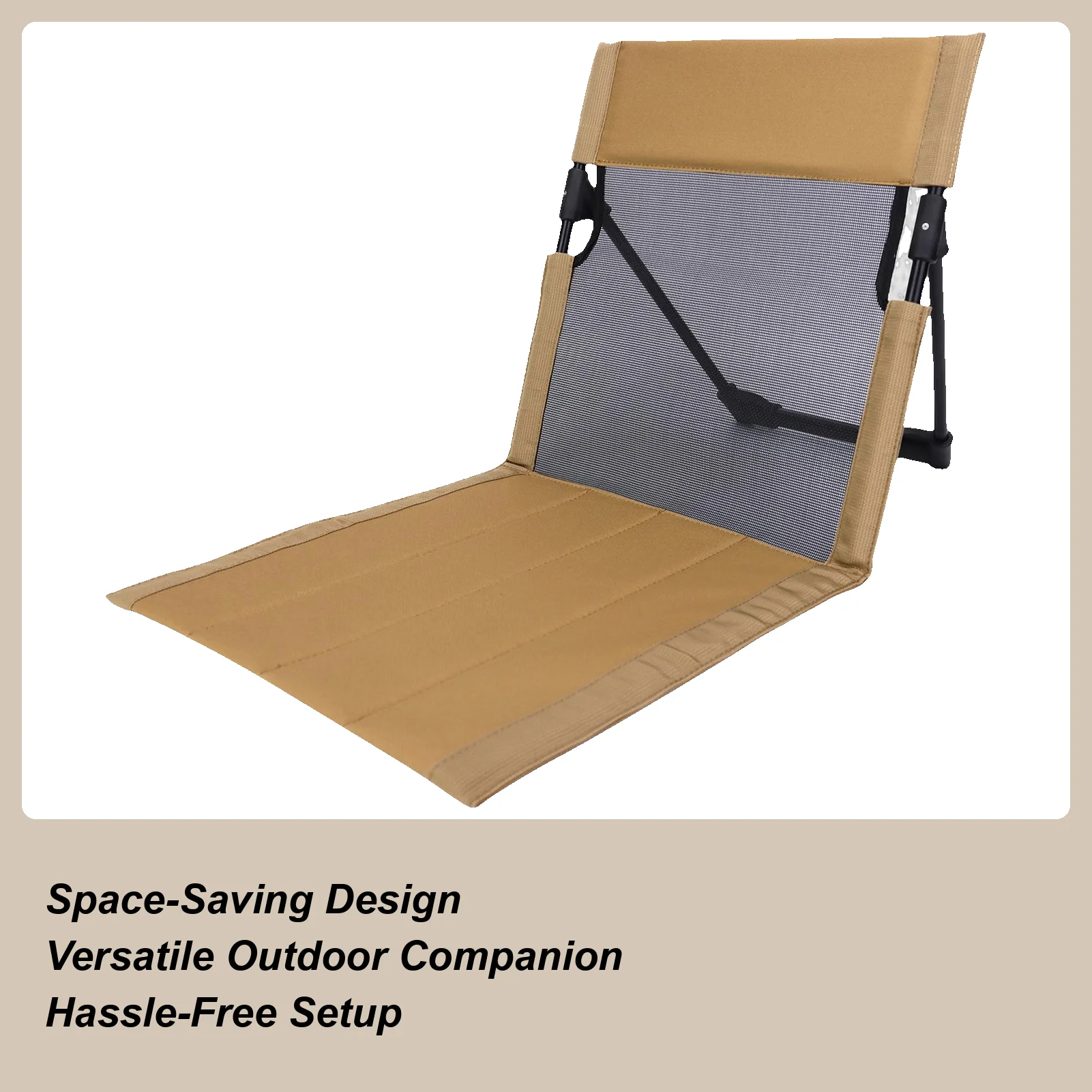 

Пляжное складное кресло-шезлонг без ножек с откидной спинкой для пляжа, кемпинга, пикника, бассейна, патио, сада