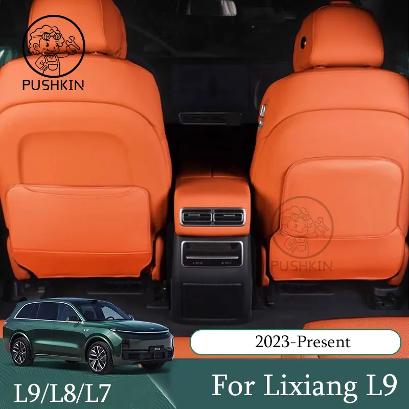 

For Leading Ideal LiXiang L8 L9 2025 2024 2023 Car Leather Rear Seat Anti-Kick Pad Seat Cover Protection Mat Accessories Cover