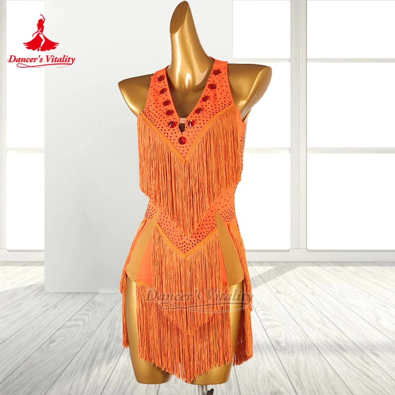 

Роскошное платье без рукавов с v-образным вырезом для взрослых, чача, роскошное платье с камнями AB, профессиональный наряд для латинских танцев, на заказ жизненно важности танцора