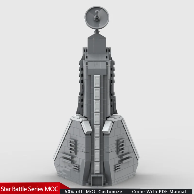 

340 шт., космическая война, цитадельная башня, микромасштаб MOC, модульный строительный блок, дизайн кирпича, развивающая игрушка «сделай сам», подарок на день рождения