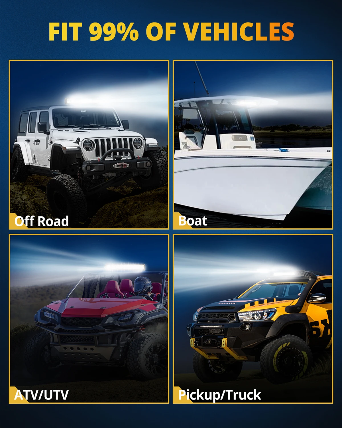 20Inch LED Light Bar NAOEVO 420w Flood Spot Combo Beam Driving Lights Fog Light LED Work Light for Trucks Off Road Boat