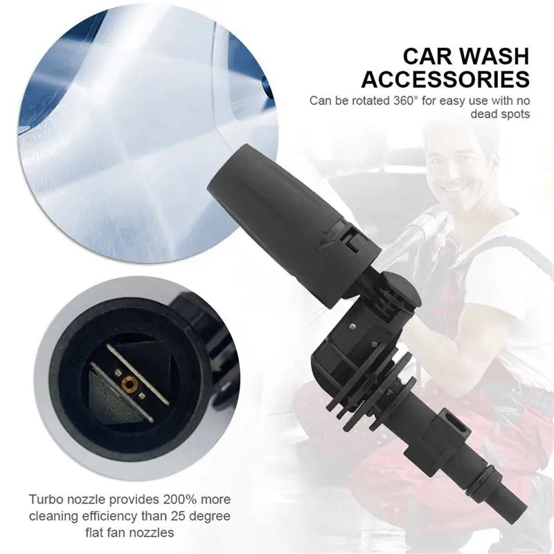 Best-Selling 4X High Pressure Water Gun 360° Degree Rotating Nozzle Can Be Fanned Or Straight Water Jet For Lavor For Washing