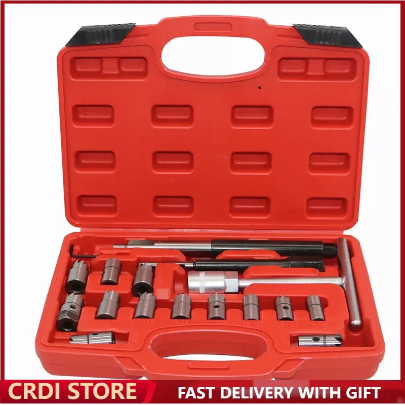 

17PCS CRIN Diesel Fuel Injector Copper Bush Grinding Repair Tool Base Cleaning Reamer