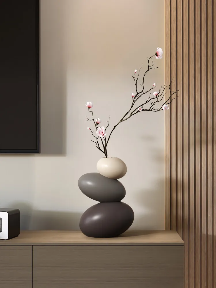 Come To Run The Living Room TV Cabinet Niche Vase Ornaments Living Room Flower Arrangement High-level Design Sense