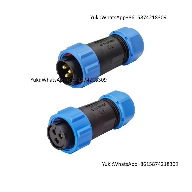 

Weipu SP Series SP2110 SP21 2Pin 3Pin 4Pin 5Pin Threaded Coupling Male Plug IP68 Waterproof Circular Connector for Power LED
