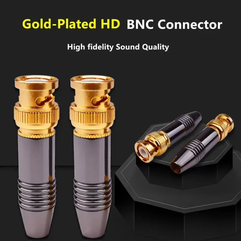 BNC Connector Q9 HD Welding Coaxial Cable Male Plug Audio Connectors For Surveillance Security CCTV Camera Monitor System Coax view 5