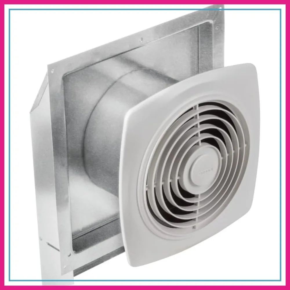 

Through-the-Wall Ventilation Fan, 200 CFM, 8.5 Sones, 8" White Cover, Quiet Efficient Bathroom Exhaust Fan